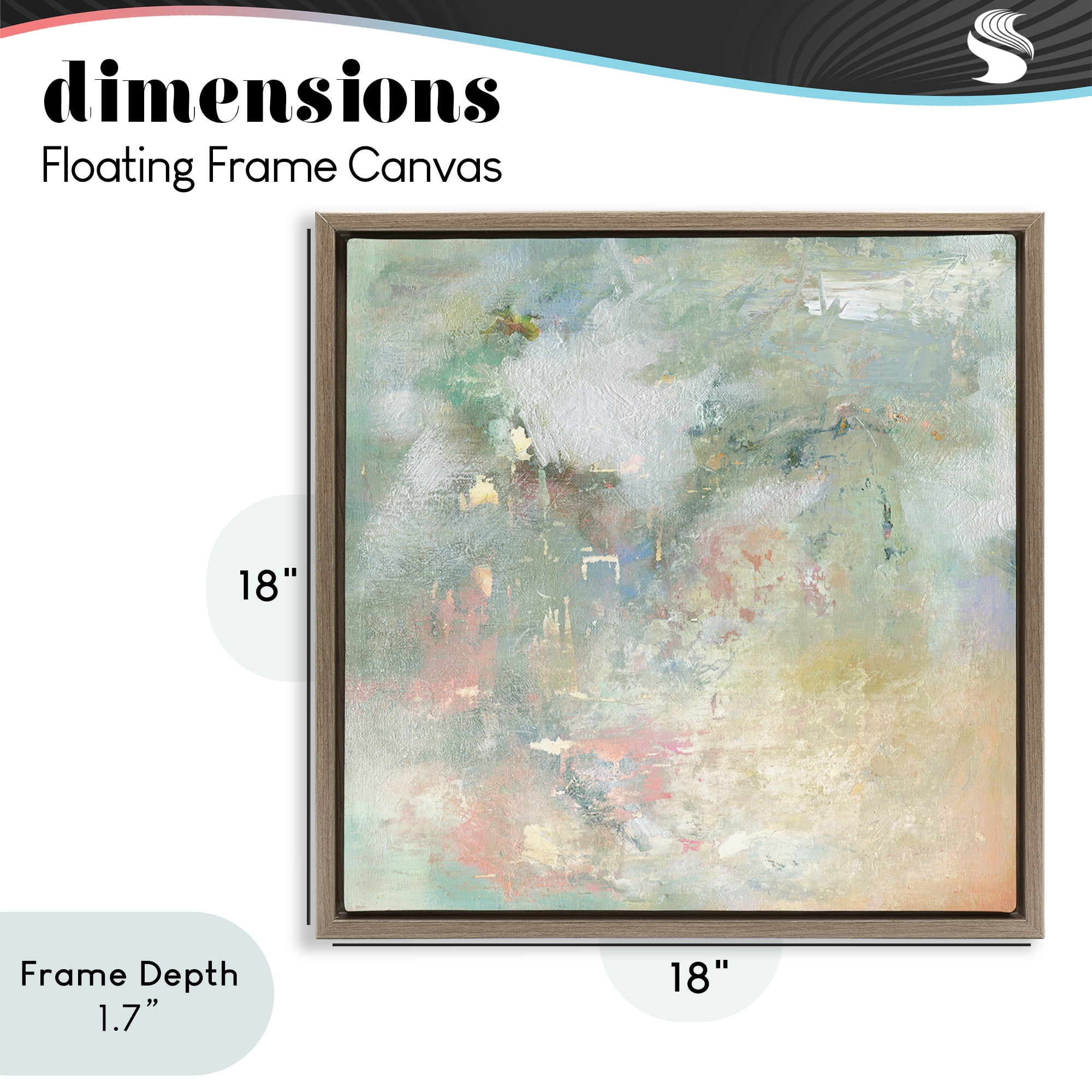 Stupell Industries Ethereal Brushstroke Harmony Brown Framed Floater Canvas Wall Art, design by Carol Robinson