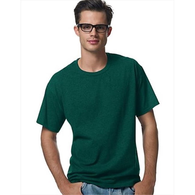 Hanes 5170 Comfortblend Ecosmart T-Shirt à Col Rond pour Hommes Taille Grand, Vert Forêt Profond.