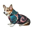 thumbnail image 6 of Goofa Ocean Seahorse Pattern Small Dog Sweater Hoodies Pet Grey Hooded Soft Fleece Sweatshirts with Pocket Fall Winter Puppy Cat Sweaters Warm Clothes-XX-Large, 6 of 8