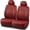 Red, variant on Road Comforts Car Seat Covers, Lauxury Diamond Quilted Leather Front Bucket Seat Covers, Airbag Compatible, Universal Fit Automotive Seat Covers with Piping Trim, Black