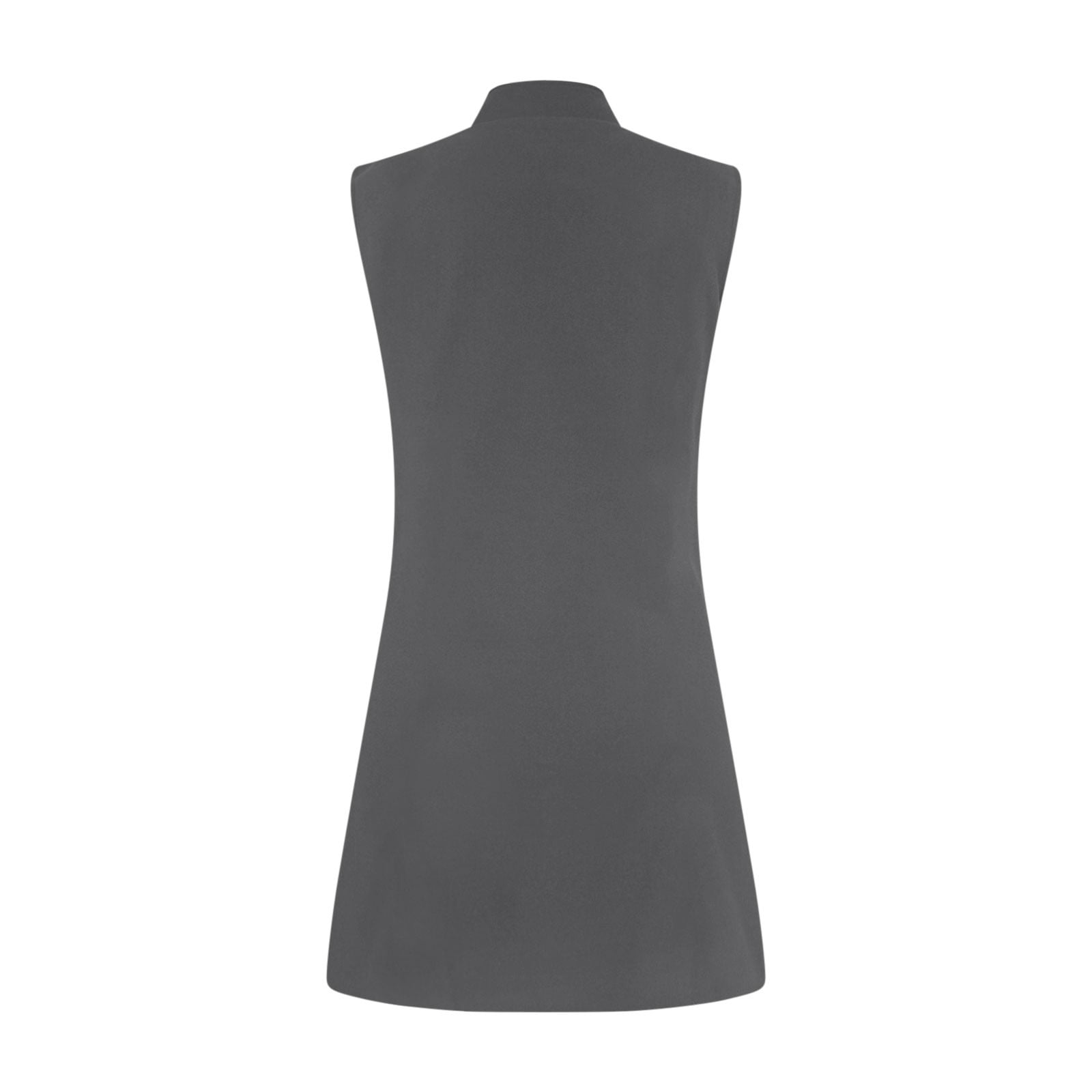 Long Waistcoat Women Fall Winter Sleeveless Vests Suit Elegant Cardigan Blazer Waistcoat with Pockets Long Jackets for Lady Winter Gray S