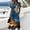 Dark Blue, variant on Womens Halloween Dress Ghost Short Sleeve Bat Fall Wrap Dress Spider V Neck Casual Wedding Guest Dresses M