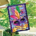 thumbnail image 4 of Mardi Gras Mask House Flag Holiday NOLA New Orleans 28" x 40", 4 of 4