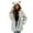 White, variant on Fnooota Womens Faux Fur Jacket, Warm Mid-Length Hooded Open Front Winter Outerwear White Size 3XL