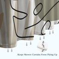 thumbnail image 6 of Brown Boho Plant Pattern Shower Curtain 36"x72" ,Bathroom Decorative Shower Curtains Set with 12 Hooks,Modern Waterproof Washable Shower Curtain, 6 of 6