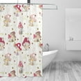 thumbnail image 3 of Zufioo Floral Mushroom Pattern Shower Curtain 72x72in, Waterproof Curtain for Bathroom-Waterproof, Mildew-proof, Quick-drying,Home Bathroom Supplies-One Size, 3 of 8