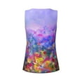 thumbnail image 5 of Picia Colorful Purple Cosmos Flower Pattern Women's Workout Tank Top,Breathable Activewear,Slim Fit Athletic Top,Versatile Workout Moisture-wicking top-Small, 5 of 9