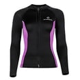 thumbnail image 4 of Cxenplz Womens Wetsuit Top 3mm Wetsuits Jacket Long Sleeve Warm Wet Suit Tops Front Zipper Swimsuit for Cold Water Swim, 4 of 9