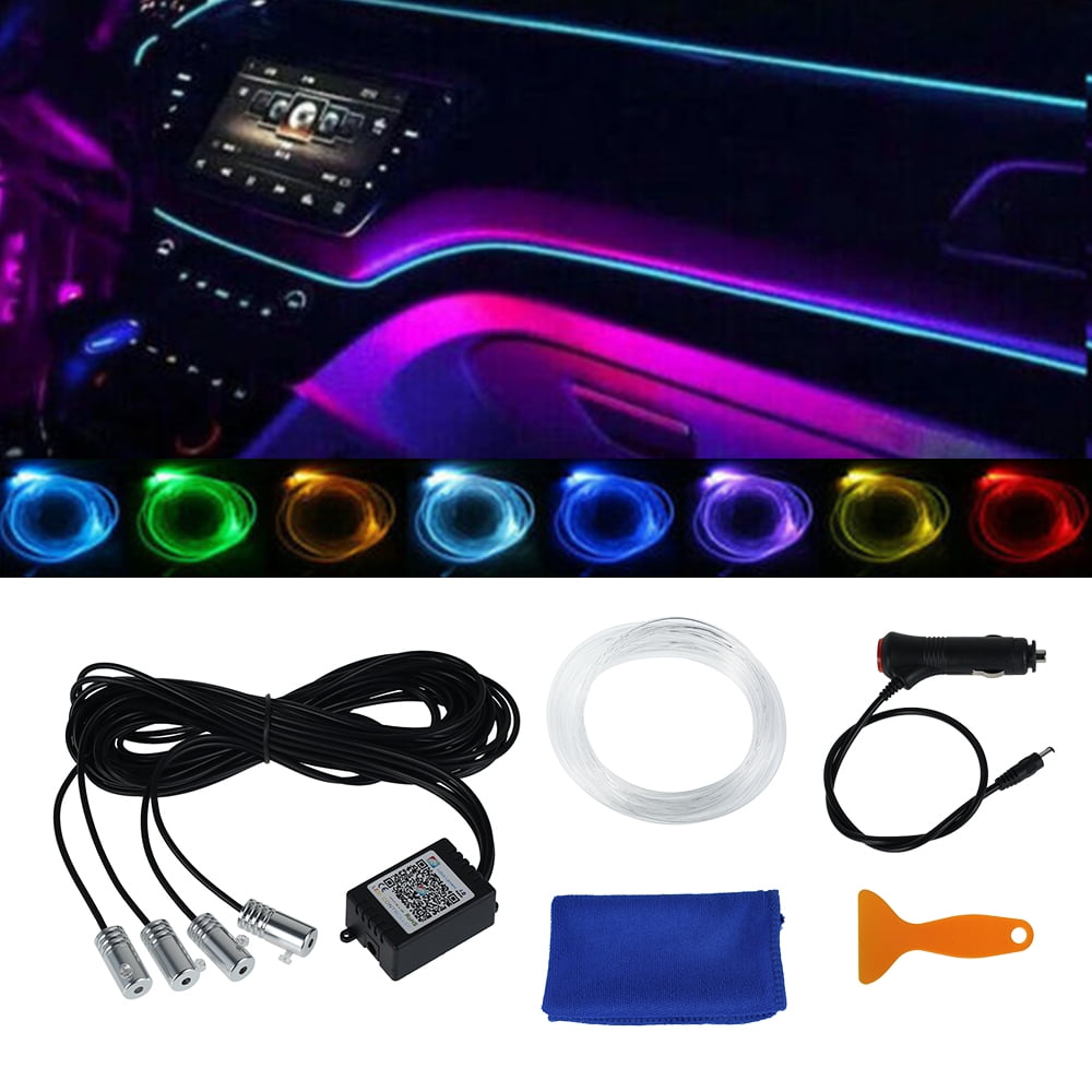 Thren 6M Car Interior Strip Lights 8 Colors Rgb Led Ambient A Control