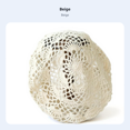 thumbnail image 2 of Abbraccia Gorra de pintora, crochet retro calado, lino transpirable, look veraniego para mujer, 2 of 6
