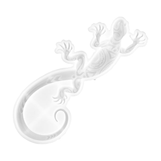 GOOHOCHY Molde de resina en forma de gecko 3D Diy Moldura de adorno de pared de la pared