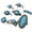 B, variant on 7/8Pcs Set Turquoise Western Finger Knuckle Finger Joint Stackable Ring Flower Geometric Leaf Bohemian Boho Ring Set for Women Jewelry Vintage