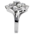 thumbnail image 5 of Womens Silver Ring High polished (no plating) Stainless Steel Ring with AAA Grade CZ in Clear TK074, 5 of 5