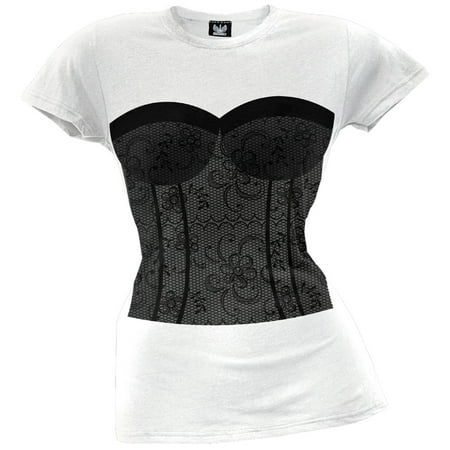 Sexy Lace Corset Costume Juniors T-Shirt