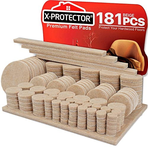 Almohadillas de fieltro X-PROTECTOR, 181 unidades, para suelos de madera