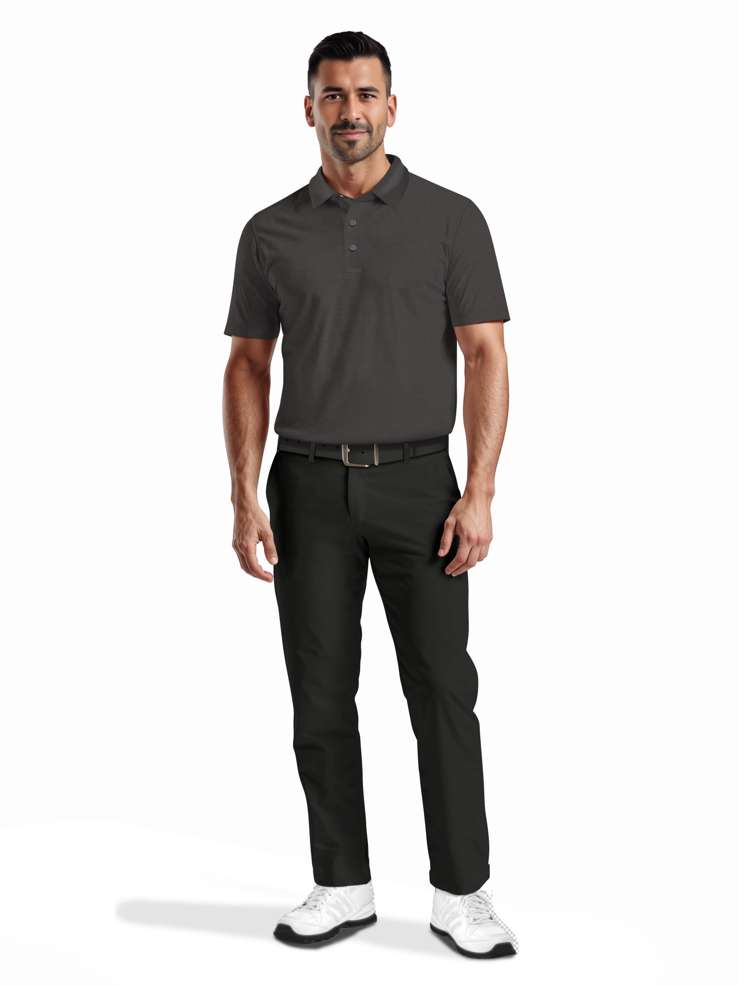 Ben Hogan Performance Men's & Big Men's Easy Care Solid Short Sleeve Golf Polo Shirt, up to 5XL