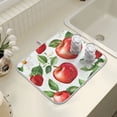 thumbnail image 4 of Yayeee Dish Drying Mat for Kitchen Counter 18" x 24" Microfiber Super Absorbent Coffee Decorative Pad, Apple Pattern, 4 of 9