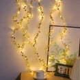 thumbnail image 3 of 1pc 78.74inch 20led Simulation Golden Leaf Decoration String Lights, Birthday Party Ramadan Christmas Festival Decoration String Lights (Battery Not Included), 3 of 10