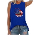 thumbnail image 1 of Gibobby Blusa de mujer Independent Day Blusa básica superior(Azul,G), 1 of 4