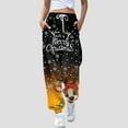 thumbnail image 2 of Women's Christmas Print Casual Pants Stylish Comfortable Holiday Fashion Trousers for Everyday Wear, 2 of 2