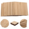 thumbnail image 2 of EeaseMX 10 piezas de rodajas de bambú sin terminar, piezas cuadradas de bambú para manualidades, manualidades de bambú en blanco, 2 of 7
