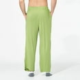 thumbnail image 5 of Pajama Pants Men Solid Color Long Pyjamas Bottoms Men Casual Drawstring Pants Nightwear Mens Pajamas Pants Light Green XXXXXL, 5 of 7