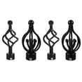 thumbnail image 1 of Shisuyan Embouts de Remplacement pour Tringles à Rideaux Noir 4 Pcs 4.72x2.36x2.36 Po, 1 of 8