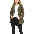 thumbnail image 4 of Plus Size Trendy Lightweight Parachute Cotton Hooded Jacket Fishta Olive 1X, 4 of 8