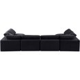 thumbnail image 3 of Meridian Furniture Comfy Black Velvet 6-Pc. Modular Sectional, 3 of 9