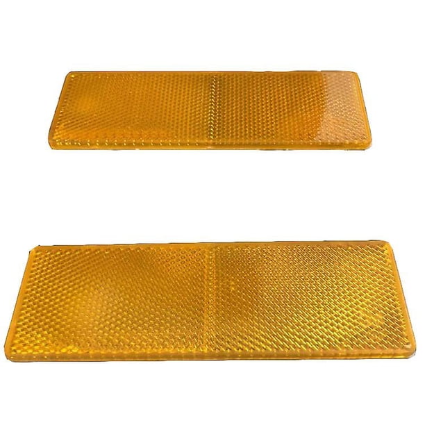 Reflector rectangular amarillo, Reflector rectangular para remolque, Reflector autoadhesivo, Reflector rectangular de tráfico, Aplicar a remolque de caravanas Rv ZefeiWu 8390606183699