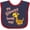 Navy and Red, variant on Inktastic My Glamma Loves Me Cute Giraffe Boys or Girls Baby Bib