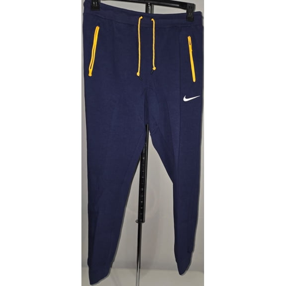 BRANDED SWEATPANTS SIZE L NAVY BLUE/YELLOW NIKE 697406-411