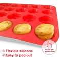 thumbnail image 6 of Artrylin 24 Cups Mini Cupcake Pan,Mini Silicone Muffin Pan,BPA Free and Dishwasher Safe,Non-stick Silicone Baking Pan,Great for Making Muffin Cakes,Tart,Bread, 6 of 9
