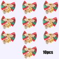 thumbnail image 1 of Lazos con campanas de 5,5x3,5 cm para decoración navideña, tela para regalo, adorno de árbol de fiesta, Corona Roja, 1 of 4