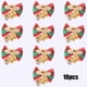 thumbnail image 1 of Lazos con campanas de 10 piezas, 5,5x3,5 cm, decoraciones artesanales, tela para regalo, adorno de árbol de fiesta, Corona Roja de Navidad, 1 of 3