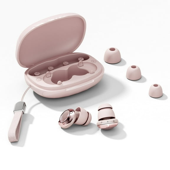 AuyeeSnc Adult Noise Protecting Earplugs: Soft Silicone, 50dB Reduction, 3 Modes w/ Accessories, Pink, One Size, 1 Pair