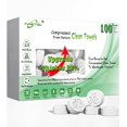 thumbnail image 1 of Toalla comprimida Fancyou 100% de fibra vegetal biodegradable (100), 1 of 7