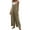 Khaki, variant on nsendm Womens Pants Female Adult Hammer Jumpsuit Women Summer Wide Leg Jumpsuit Sleeveless V Neck Casual Loose Jumpsuit Comfy Drawstring Overalls (Green, XXL)
