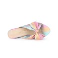 thumbnail image 4 of BLISSFUL STEP Valentine's Women's Shoes Bow Chunky Heel Slip on Slide Sandals Colorful Silver 6.5, 4 of 7