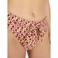 thumbnail image 4 of Time and Tru Women's and Women's Plus Tie Front High Cut Bikini Bottoms, Sizes XS-3X, 4 of 5