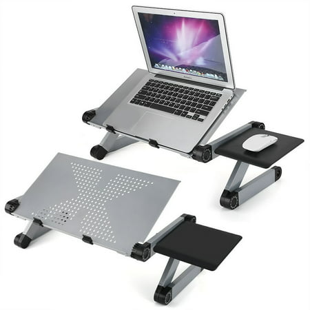 Laptop Desk Stand For Bed and Sofa Adjustable Portable Laptop Table Stand with Ventilation Holes And Mouse Pad Light Weight Suitable For Reading
