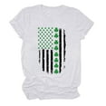 thumbnail image 3 of BLVB St Patricks Day Women Crewneck Short Sleeve Summer T-Shirt Casual Basic Shamrock Clover Printed Tee Tops, 3 of 4