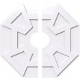 thumbnail image 1 of Ekena Millwork CMP28LG2-06000 28 in. OD x 6 in. ID Square Logan Architectural Grade PVC Contemporary Ceiling Medallion - 2 Piece, 1 of 1