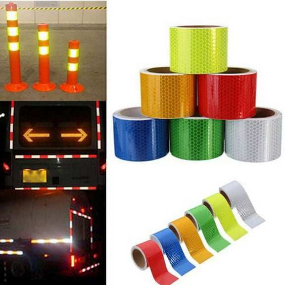 Cheers US 1Pcs / 3Pcs x 50mm High Intensity Safety Reflective Tape Self Adhesive Safty Tool Reflective Safety Warning Tape for Trailer Outdoor Cars Trucks