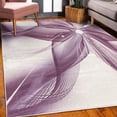 thumbnail image 3 of Abstract Decorative Rug, Geometrical Smoke Like Striped Huge Flower Floral Design Work of Art, Quality Carpet for Bedroom Dorm and Living Room, 6 Sizes, Pale Lilac, by Ambesonne, 3 of 4