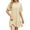 1# Beige, variant on SHIBEVER Summer Dresses for Women Short Sleeve Crewneck Shirt Dress Casual Ruffle Hem Swimming Skirts Loose Mini Dresses