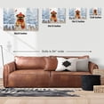 thumbnail image 5 of Playful Brussels Griffon Welcomes Winter Snowy Day with Cardinal Bird Horizontal Matte Canvas Poster Griff Dog Lover Wall Art Home Decor - 2017, 5 of 5