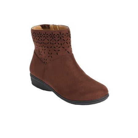 

Comfortview Wide Width Zenni Bootie | Short Ankle Boot | Women s Winter Shoes - 12 WW Dark Brown