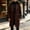 Coffee, variant on Gamivast Trench Coat Men Big and Tall Double Breasted Long Overcoat with Fleece Collar Winter Warm Pea Coat Heavyweight Outerwear Windproof Jacket