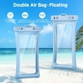 thumbnail image 3 of [Floatable] Floating Universal Waterproof Phone case 2 Pack-Up to 7.0",Phone Pouch with Adjustable Neck Lanyard,IPX8 Cellphone Dry Bags for Vacation Water Activities（Black+Light Blue）, 3 of 5